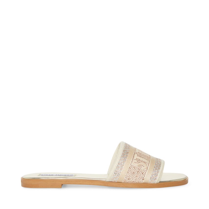 Sandalias de Diapositivas Steve Madden Knox-r Mujer Doradas | ES IP128S